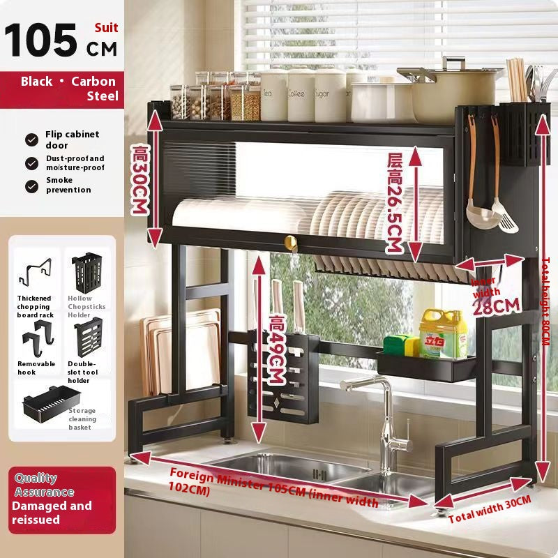 Kitchen Sink Shelf With Cabinet Door