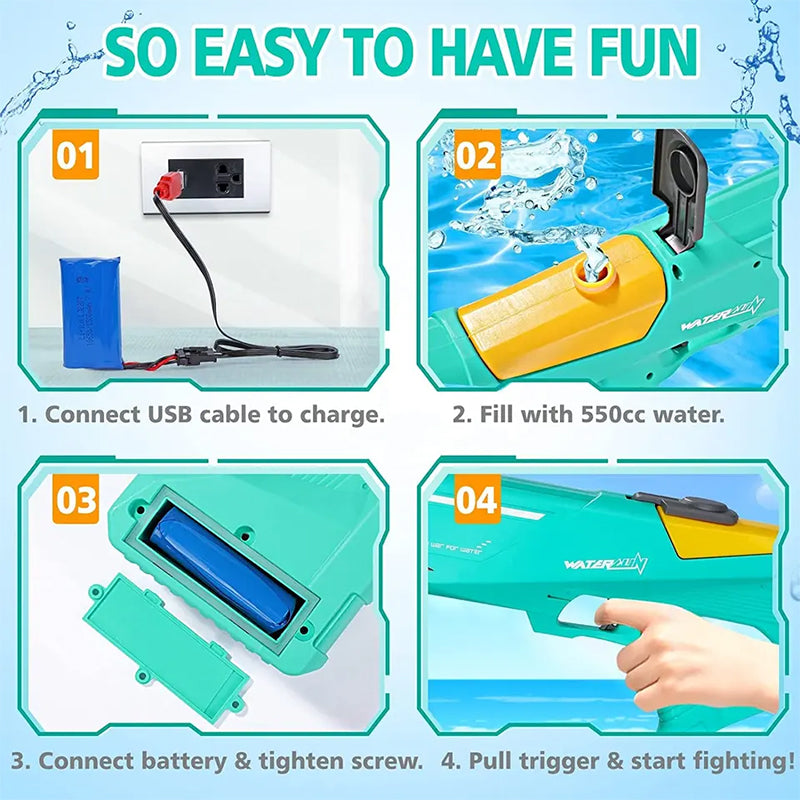 Semi-automatic Suction Electric Water Gun