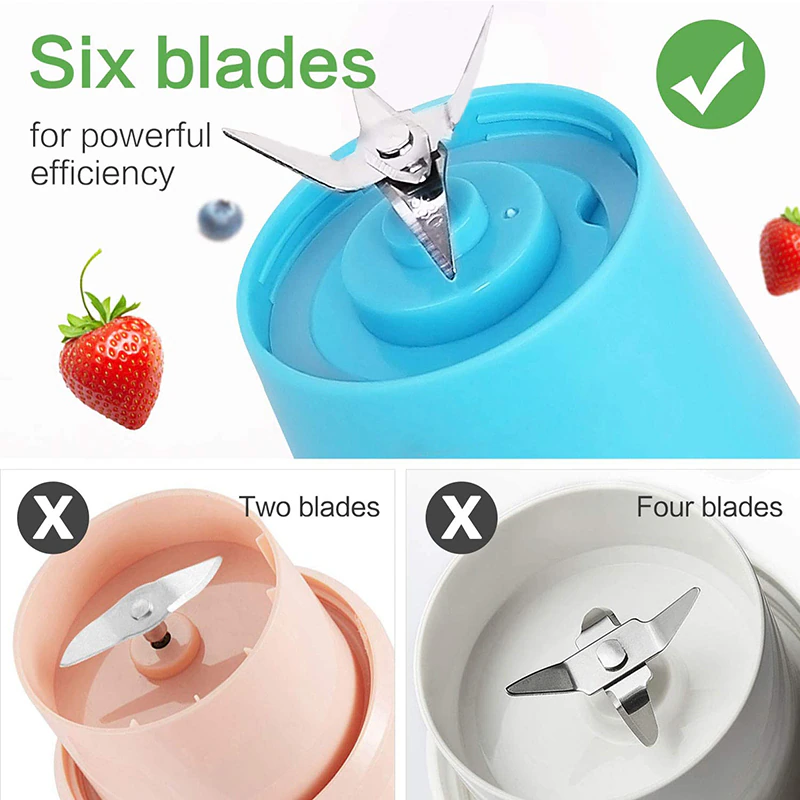 Portable Rechargeable Mini Electric Juicer - Smoothie Ice Maker
