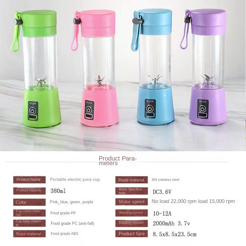 Portable Rechargeable Mini Electric Juicer - Smoothie Ice Maker