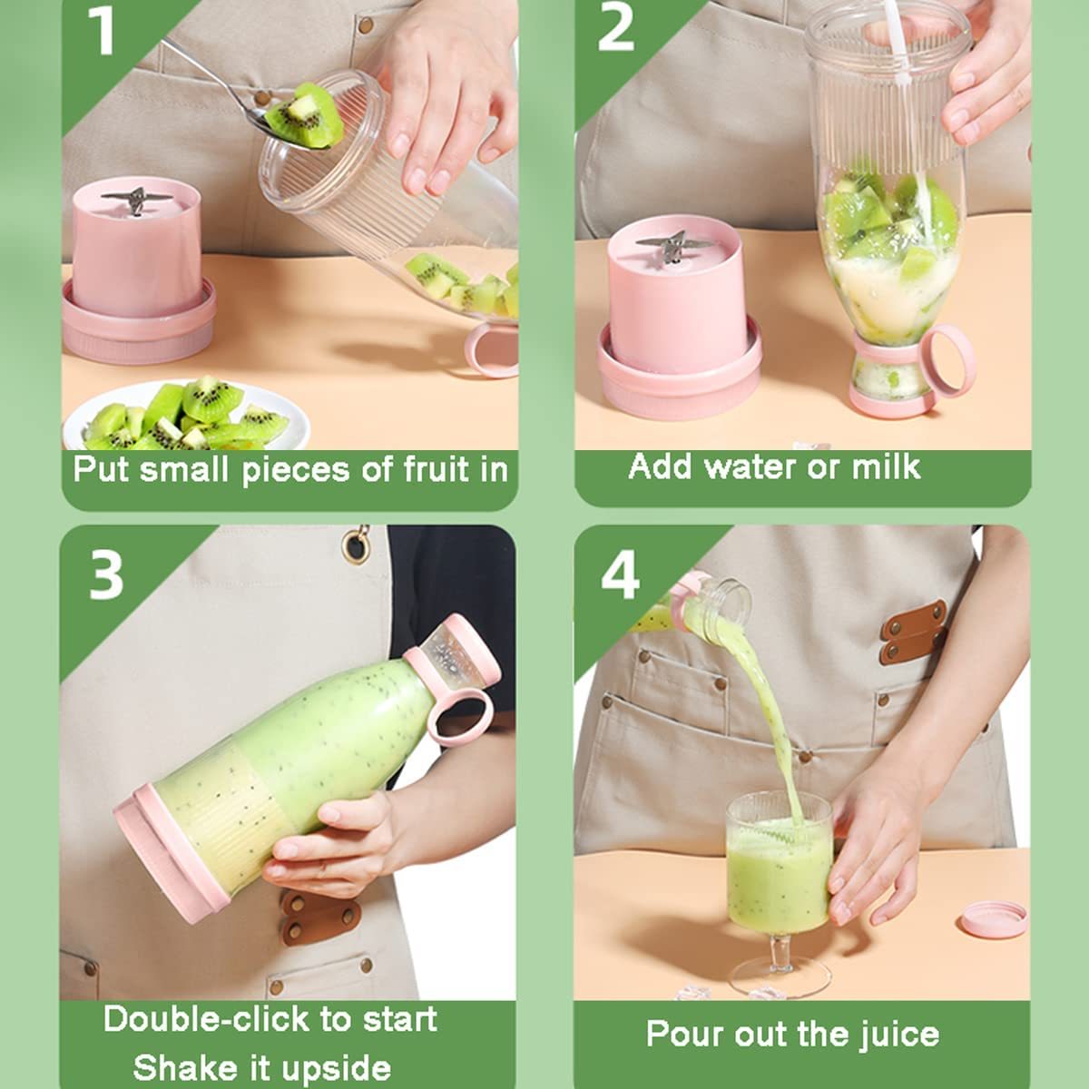 Mini Portable Electric 420Ml Juicer Cup