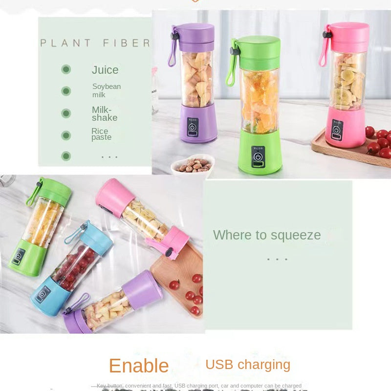 Portable Rechargeable Mini Electric Juicer - Smoothie Ice Maker